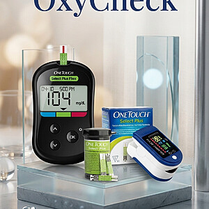 OxyCheck = Pulsoximetru + Glucotest