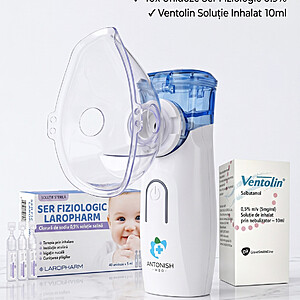 Nebulizator PORTABIL + Soluții pentru nebilizare