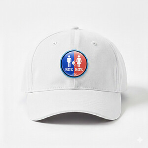 Șapcă personalizată - Colecția ”Parteneriat de tip 50/50” - ALB