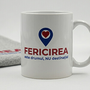 Cană personalizată din colecția - FERICIREA este drumul, NU destinația!
