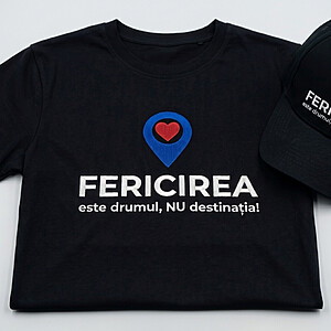 Tricou și șapcă personalizate din colecția - FERICIREA este drumul, NU destinația!