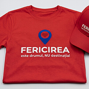 Tricou și șapcă personalizate din colecția - FERICIREA este drumul, NU destinația!