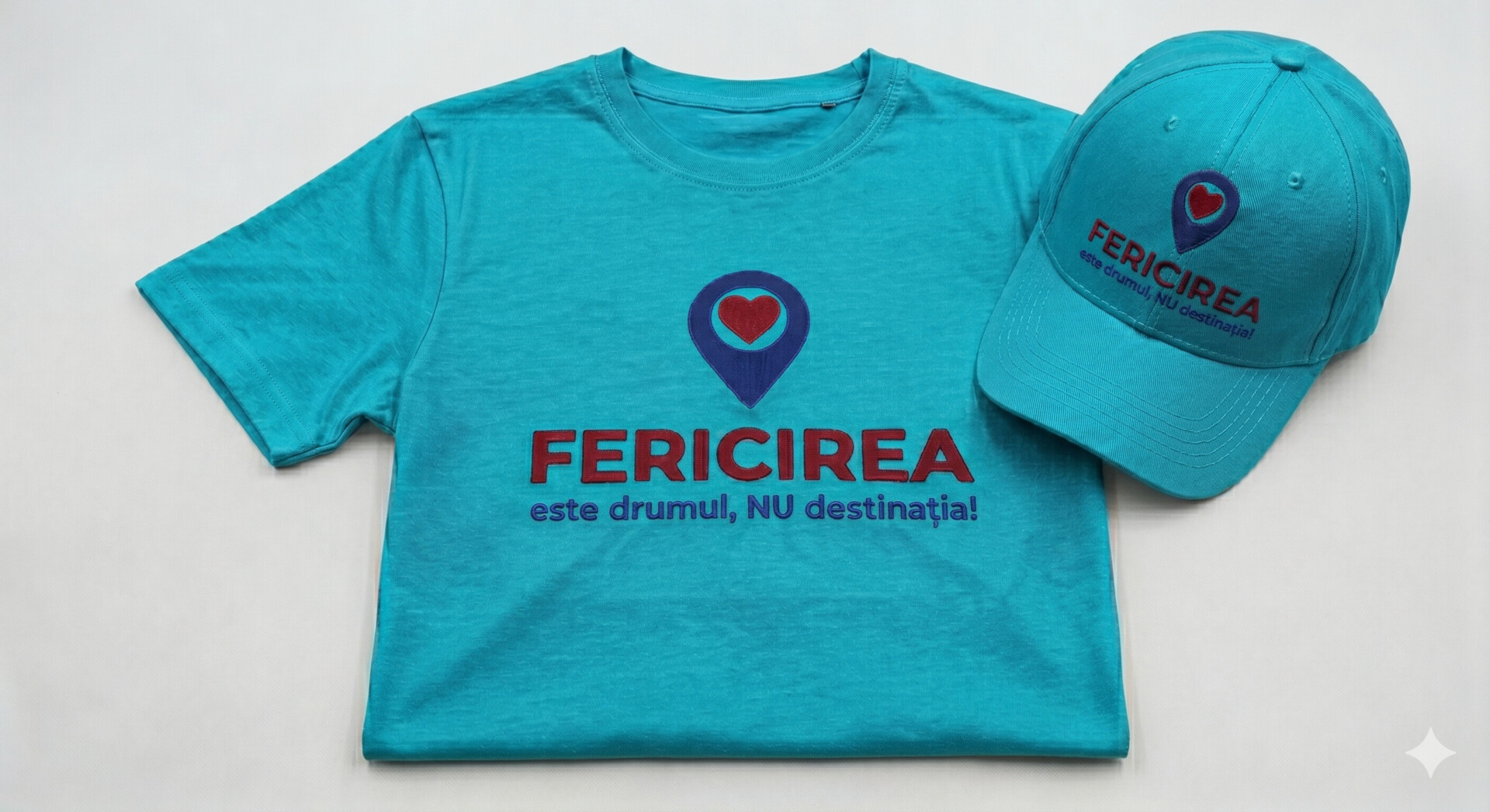 Tricou și șapcă personalizate din colecția - FERICIREA este drumul, NU destinația!