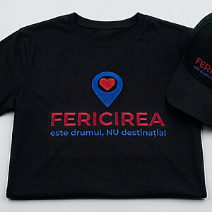 Tricou și șapcă personalizate din colecția - FERICIREA este drumul, NU destinația!