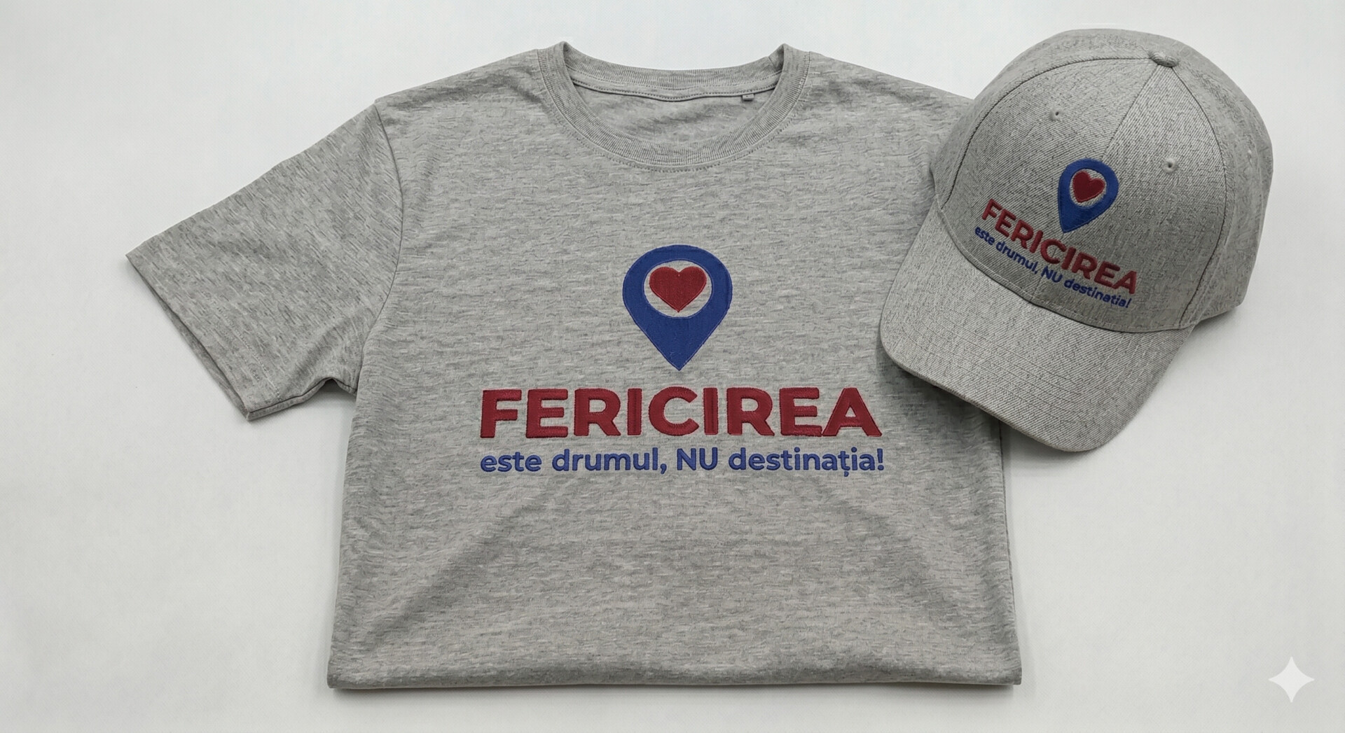 Tricou și șapcă personalizate din colecția - FERICIREA este drumul, NU destinația!