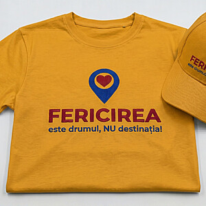 Tricou și șapcă personalizate din colecția - FERICIREA este drumul, NU destinația!