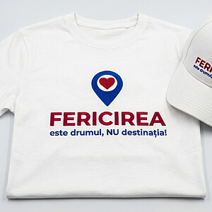 Tricou și șapcă personalizate din colecția - FERICIREA este drumul, NU destinația!