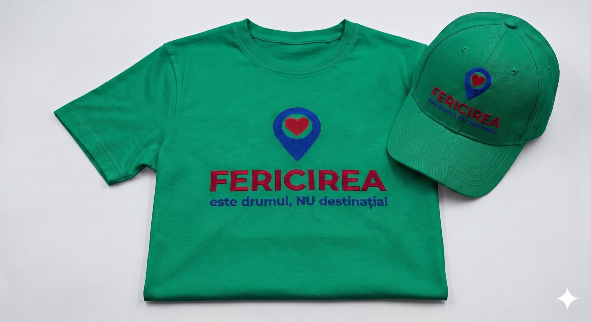 Tricou și șapcă personalizate din colecția - FERICIREA este drumul, NU destinația!